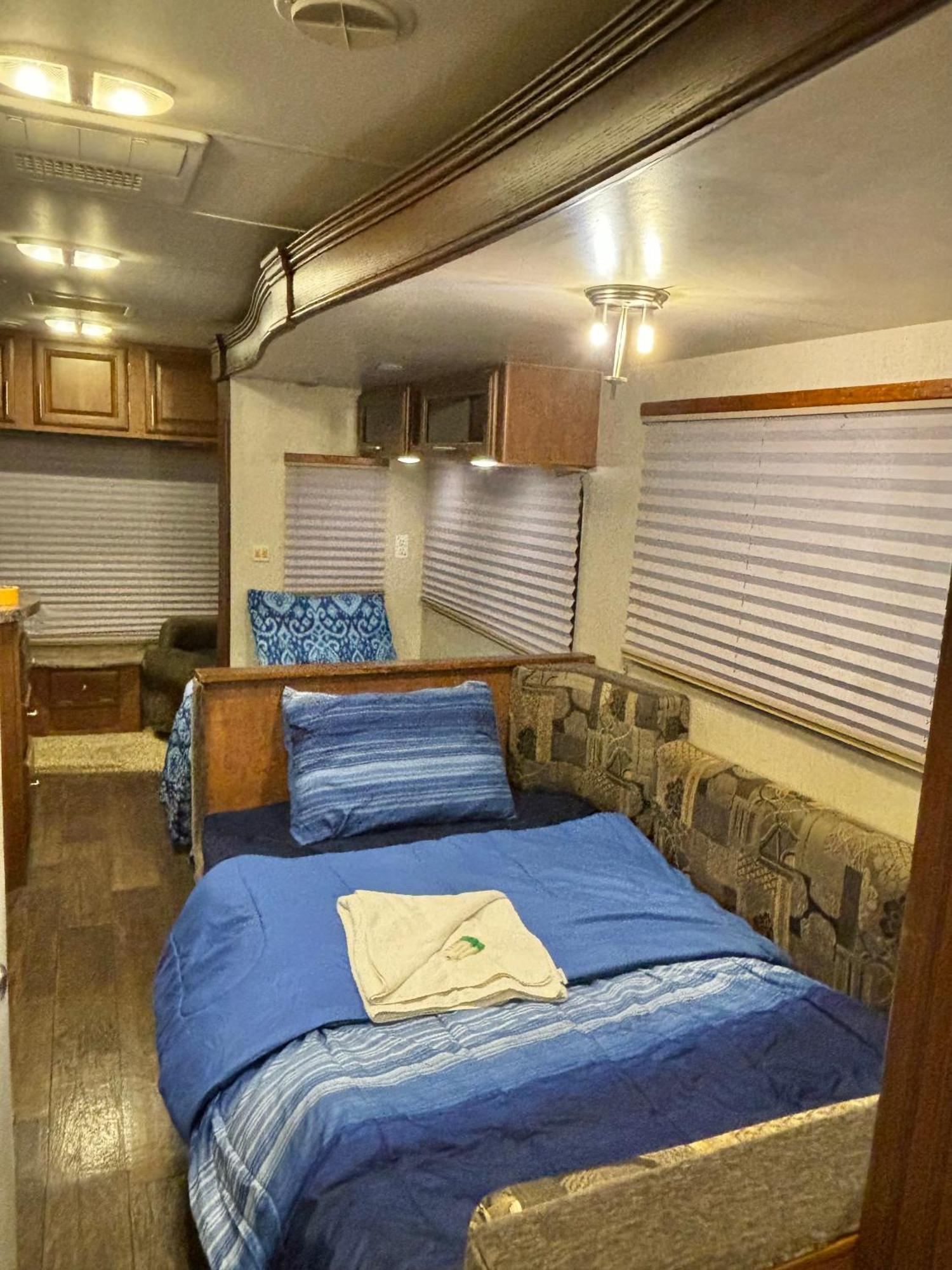 Campsite In Modern Rv Trailer