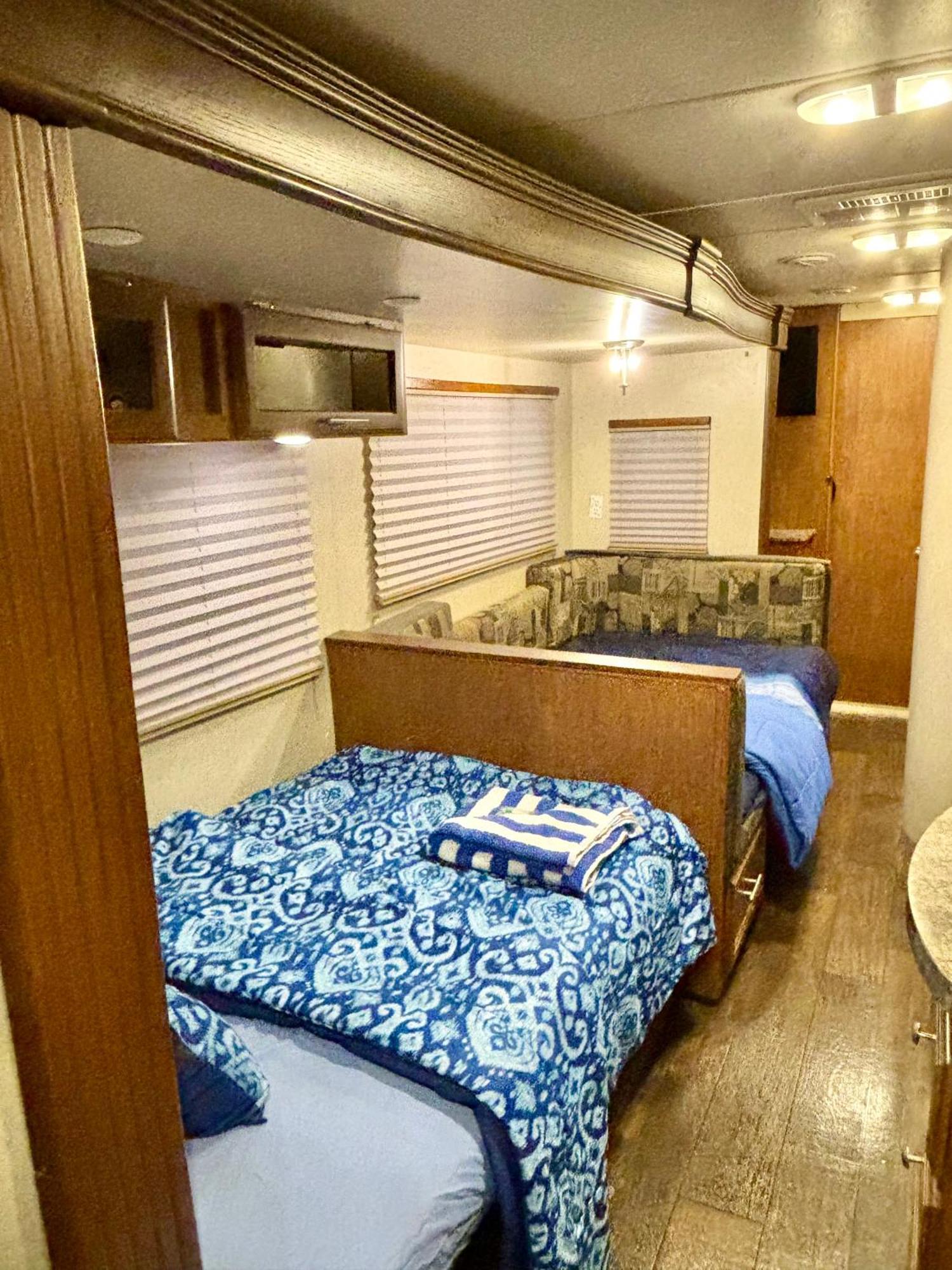 In Modern Rv Trailer Campsite Los Angeles