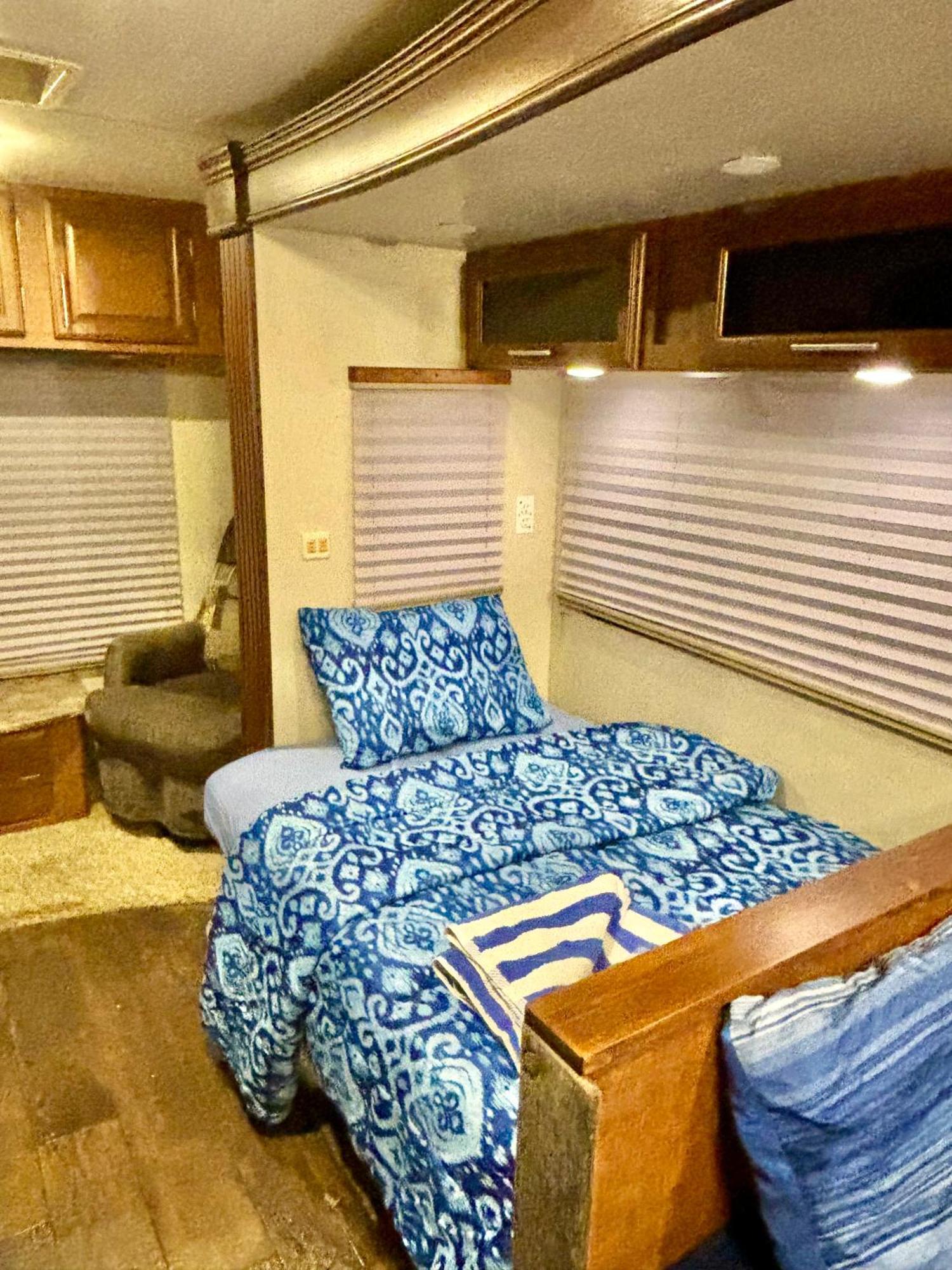 In Modern Rv Trailer Campsite Los Angeles