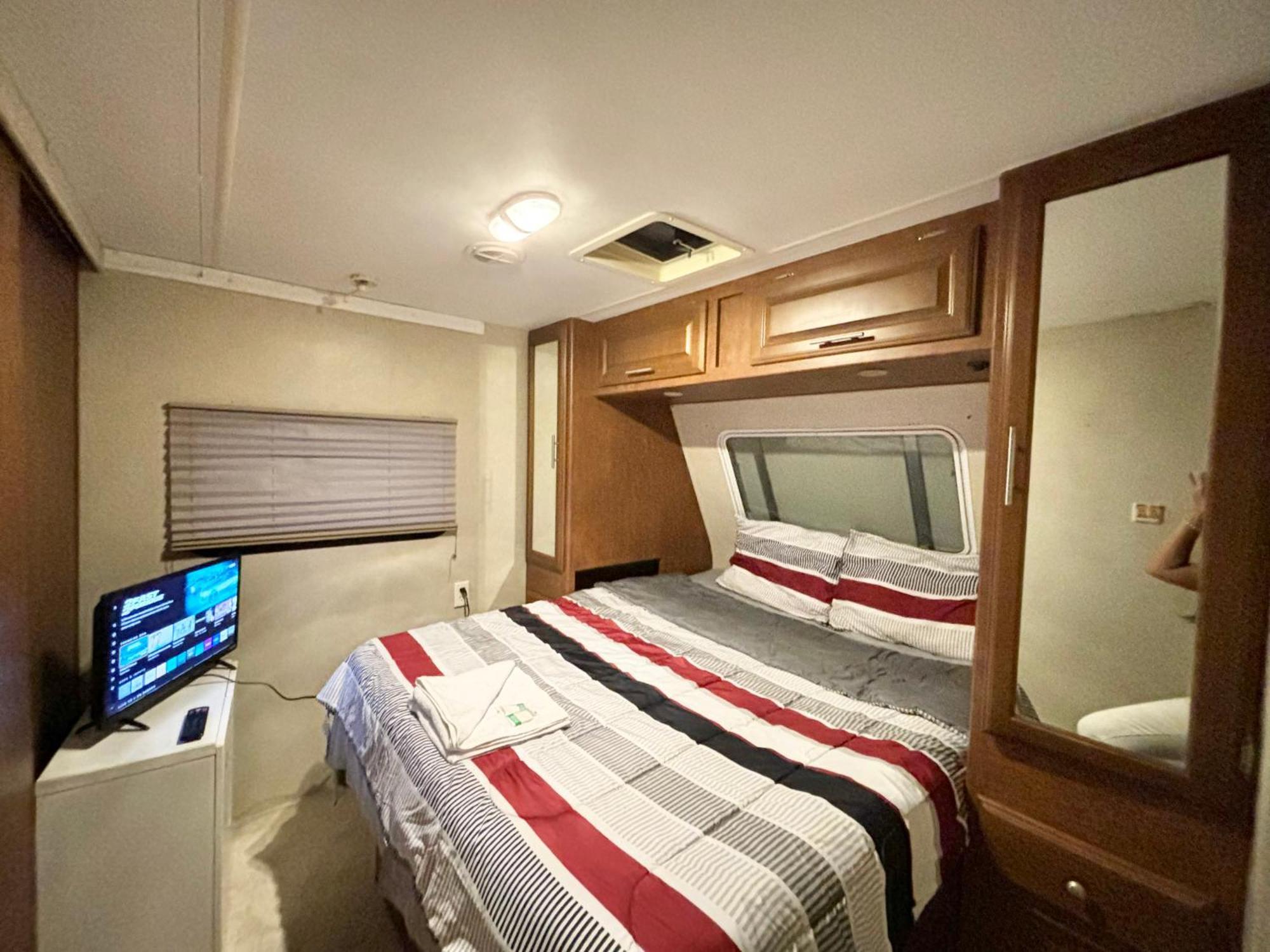 In Modern Rv Trailer Campsite *