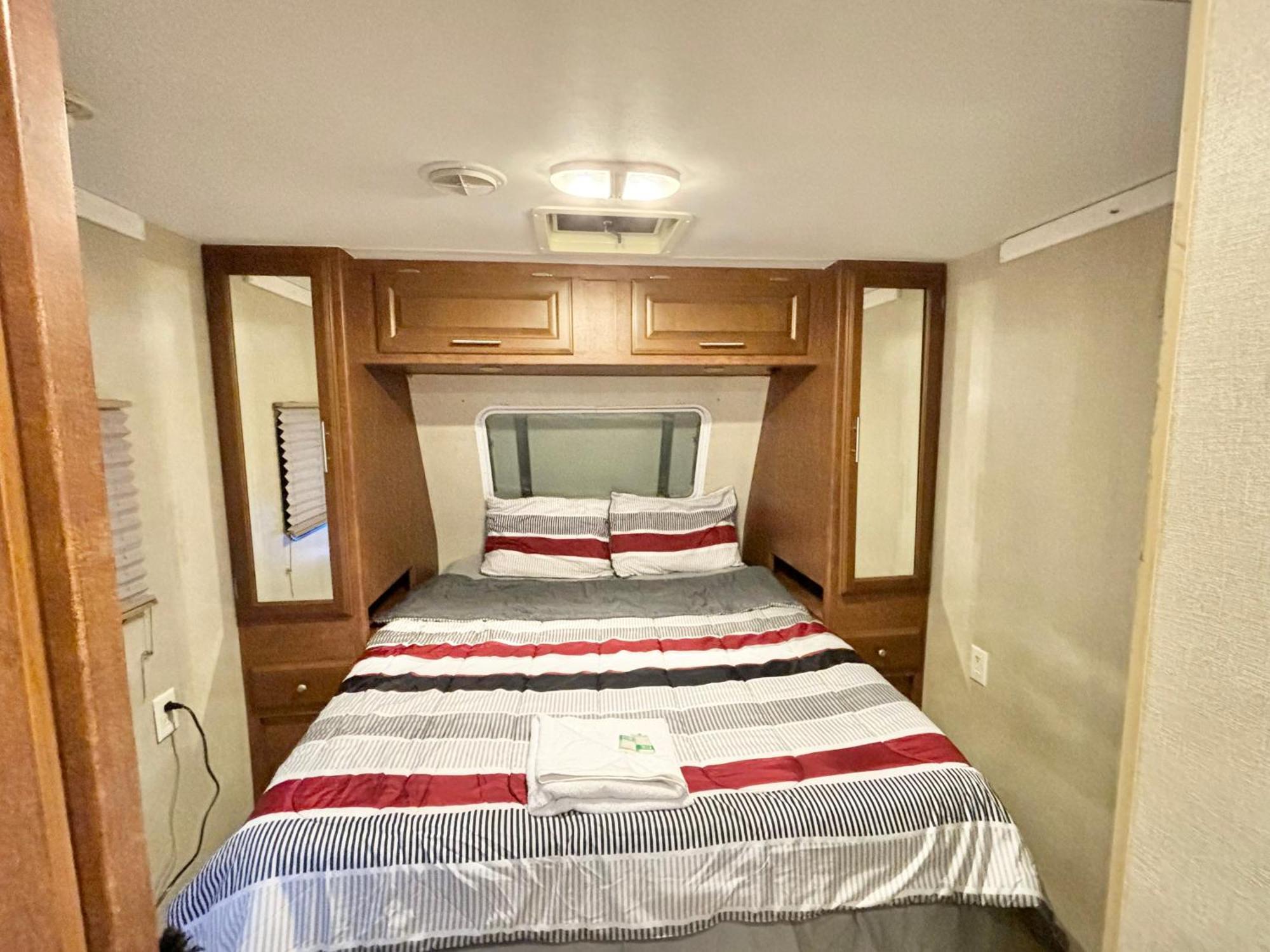 Campsite In Modern Rv Trailer *
