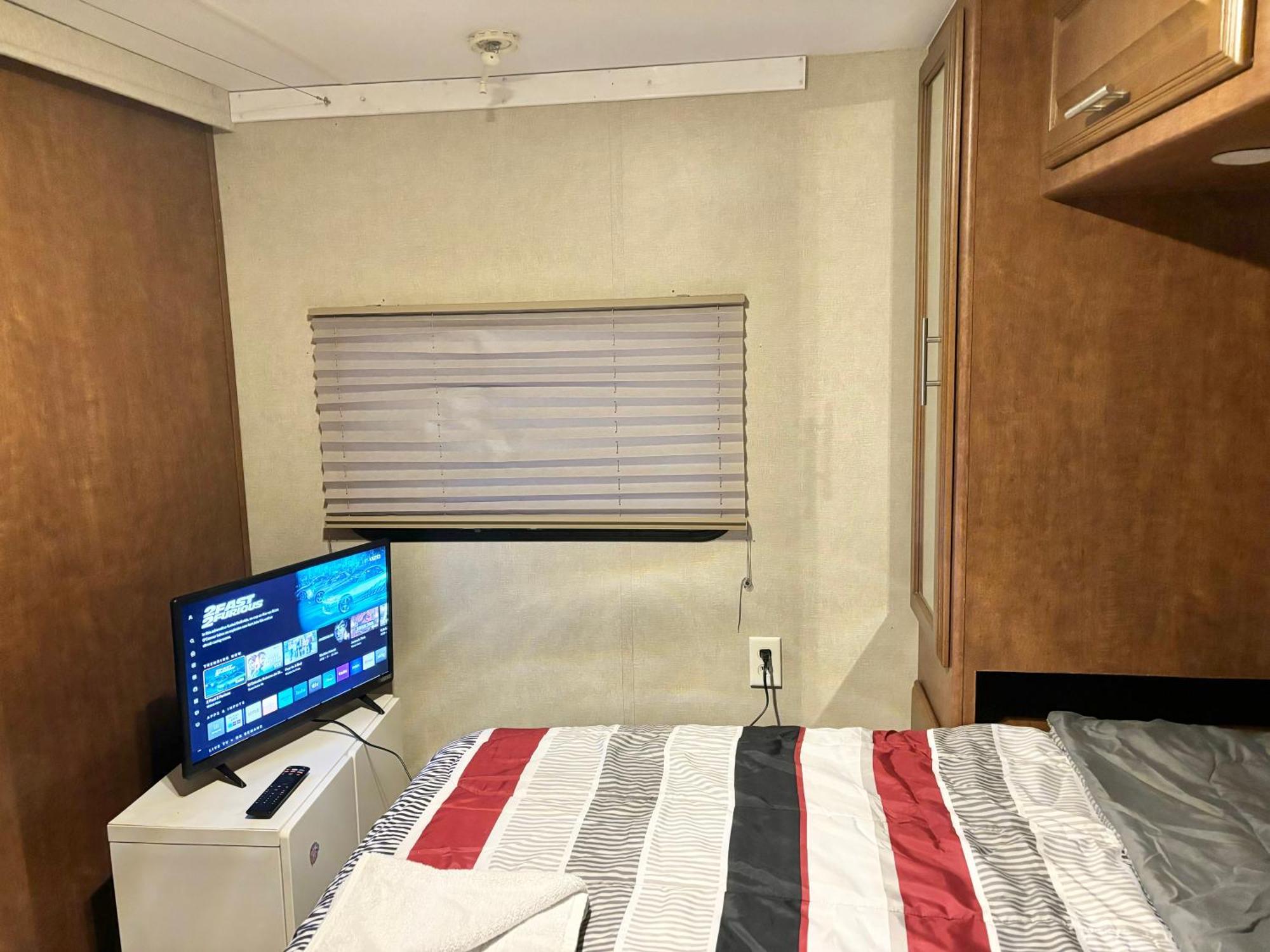 Campsite In Modern Rv Trailer *