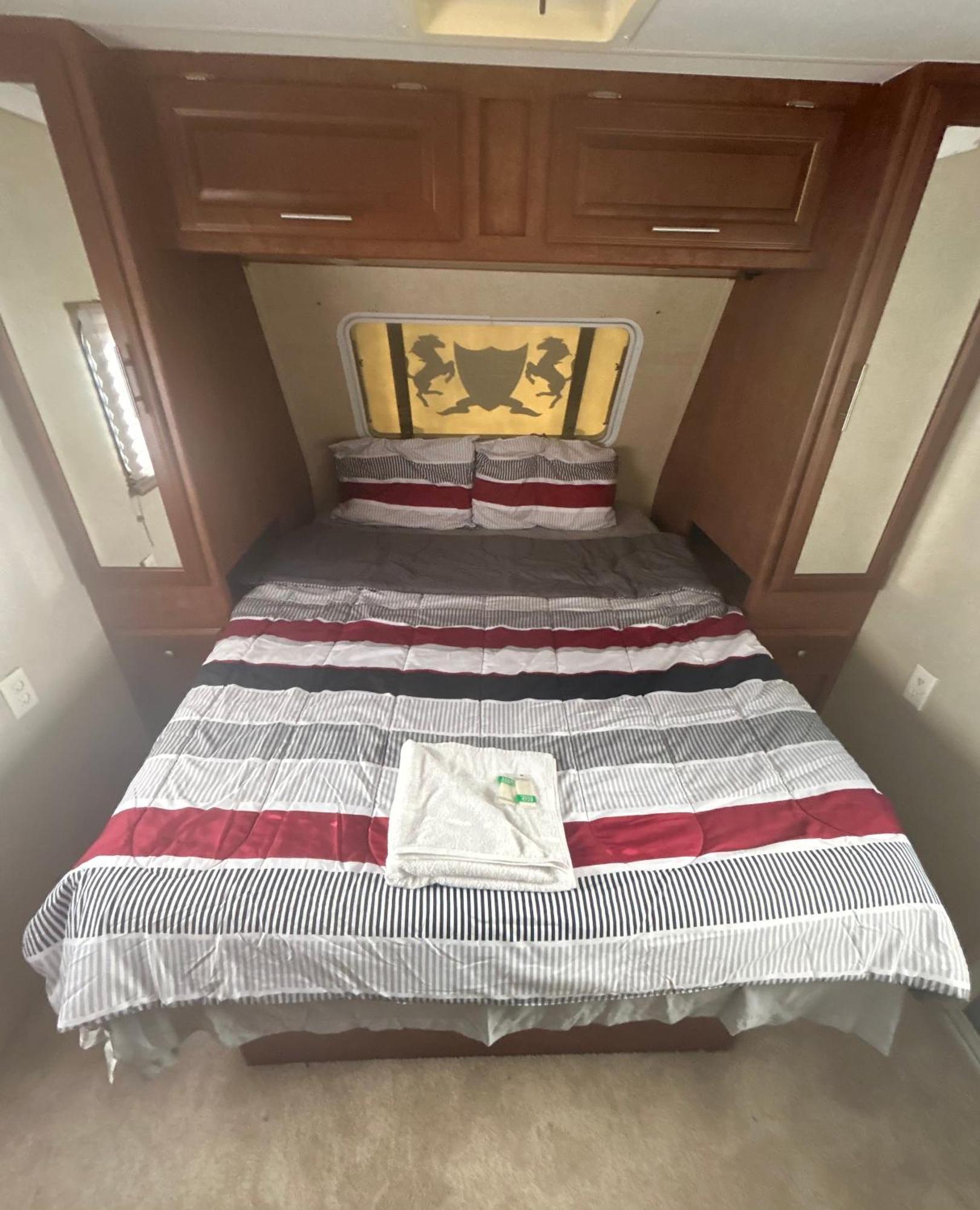 Campsite In Modern Rv Trailer