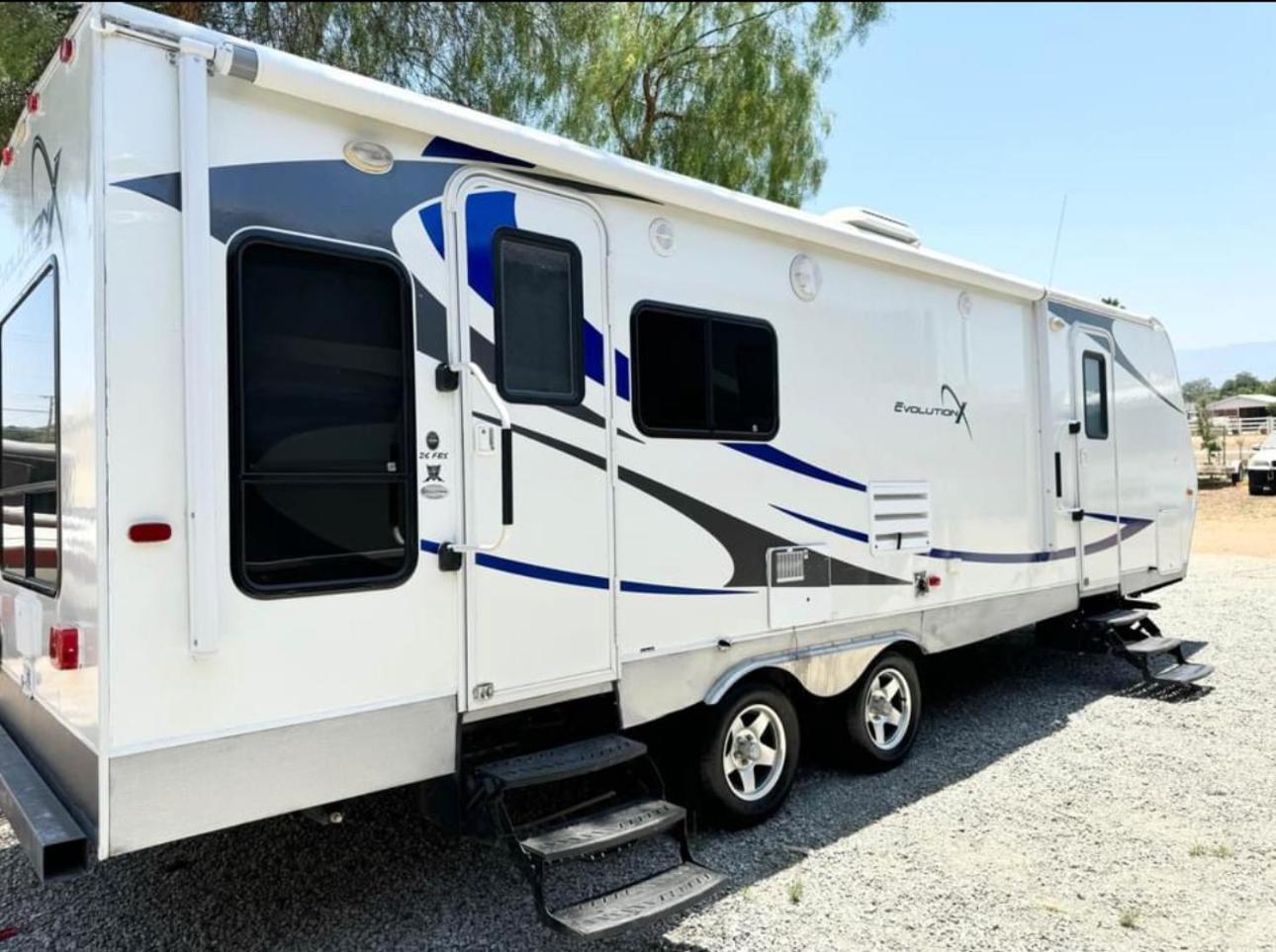 In Modern Rv Trailer Campsite *