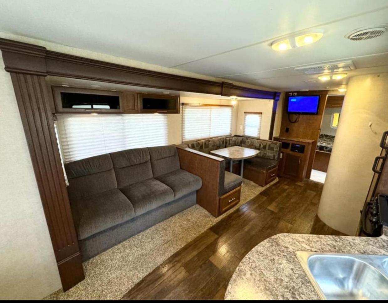 In Modern Rv Trailer Campsite *