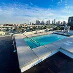 Downtown Los Angeles Skyline Balcony View Modern Penthouse