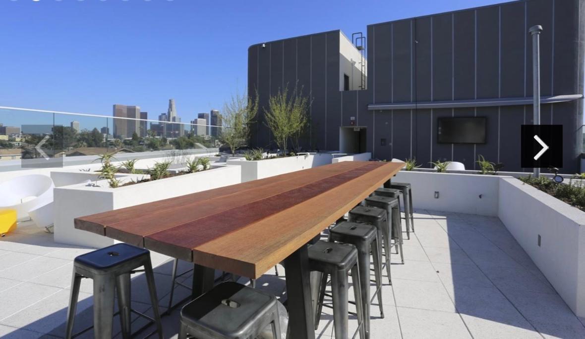 Downtown Angeles Skyline Balcony View Modern Penthouse