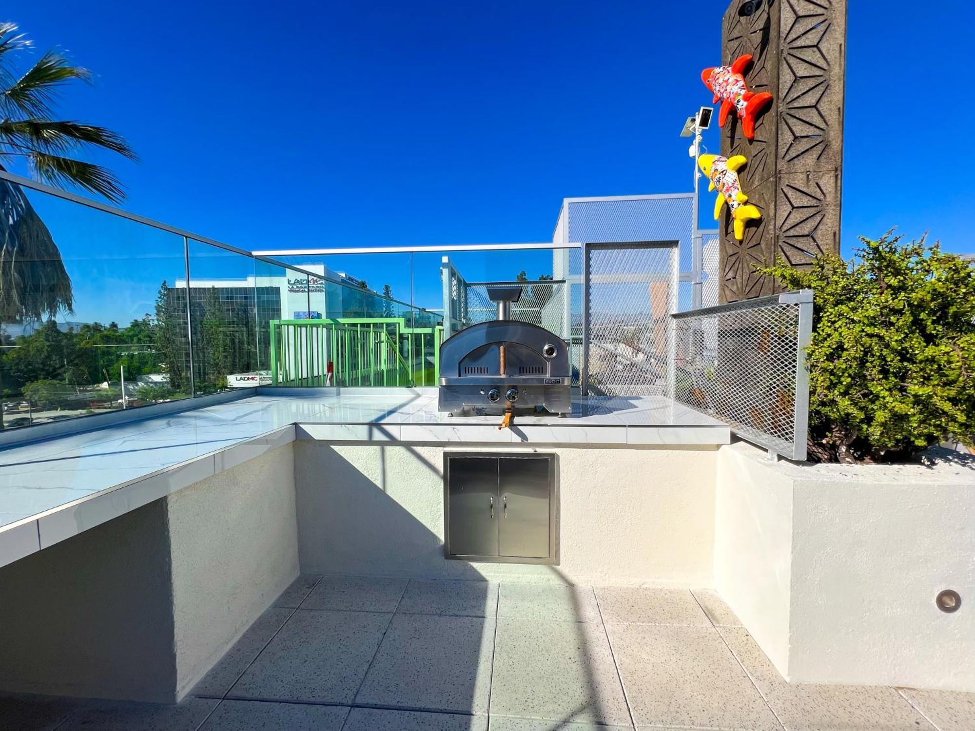 Downtown Angeles Skyline Balcony View Modern Penthouse Aparthotel Los Angeles