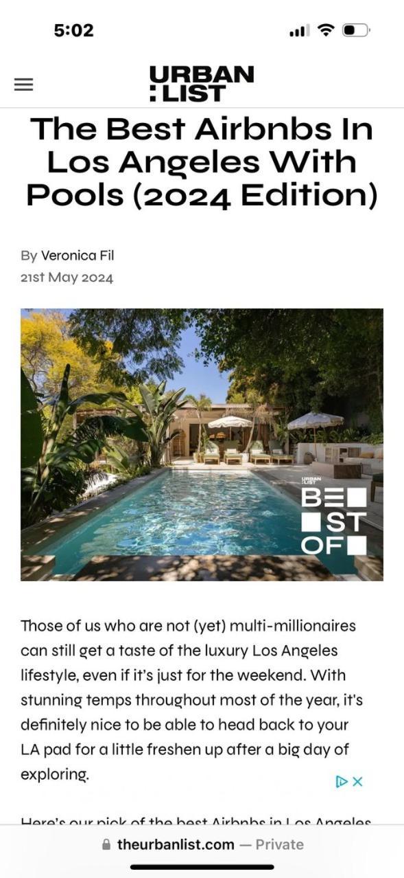 Designer Pool Under The Hollywood Sign Holiday home