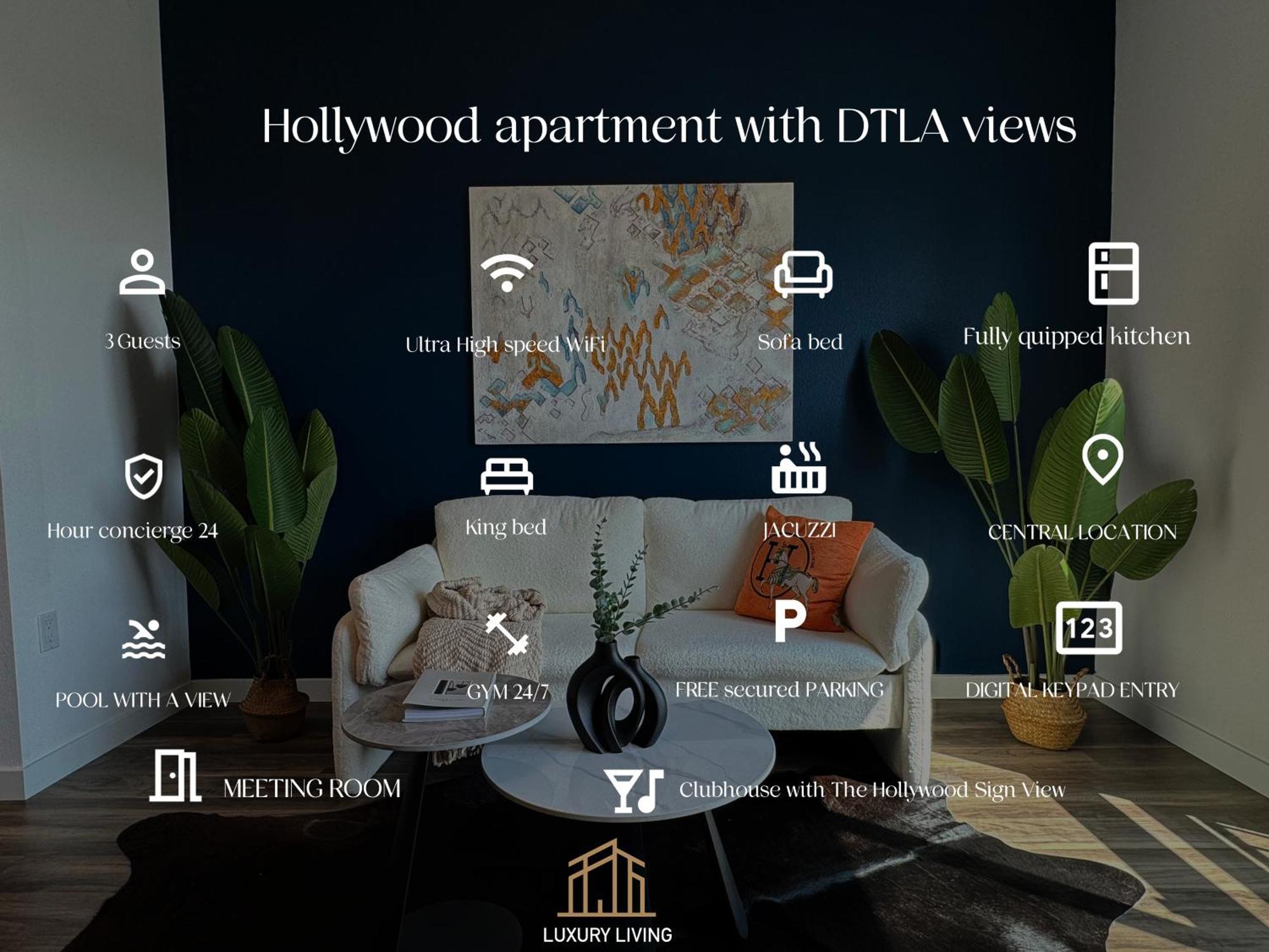 Cosmopolitan Hollywood Dtla View Parking Apartment *