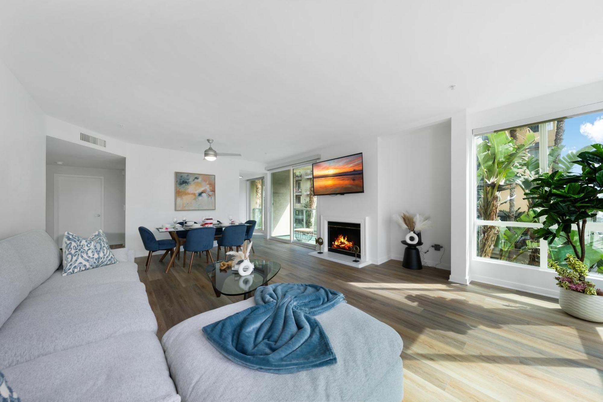 Apartment The Turquoise Lounge - Chic 2br View Pool, Sauna
