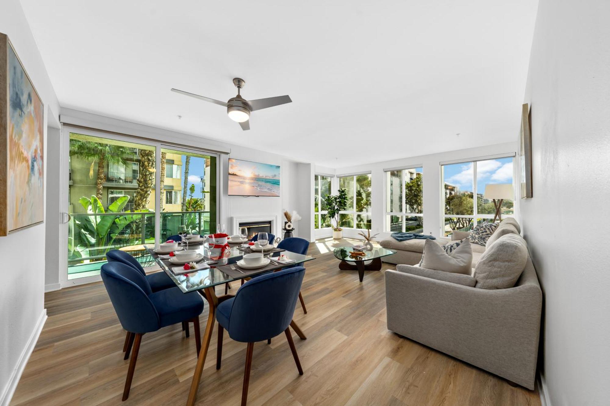 Apartment The Turquoise Lounge - Chic 2br View Pool, Sauna *