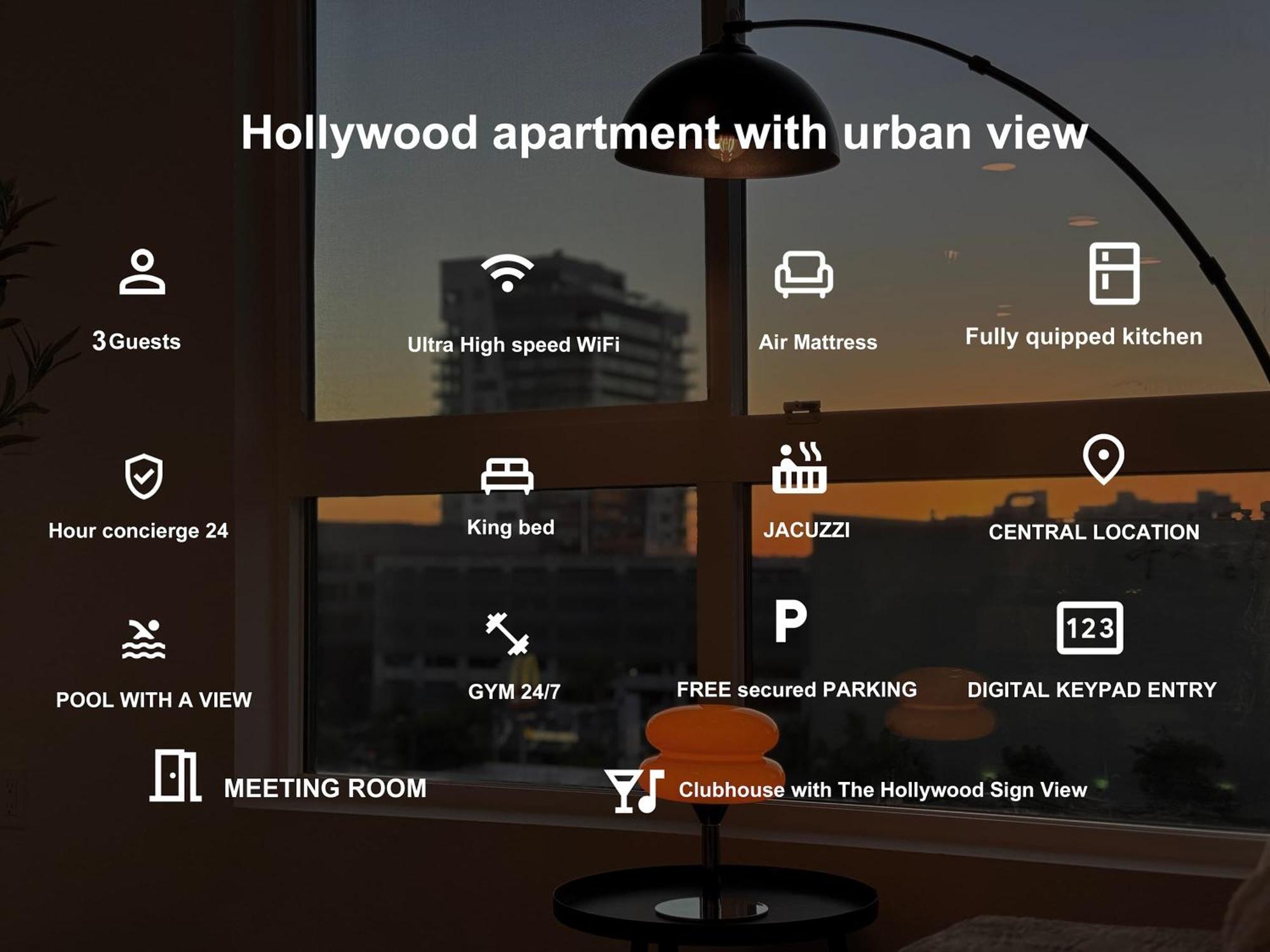 Sunbathed Hollywood Sunset View Free Parking