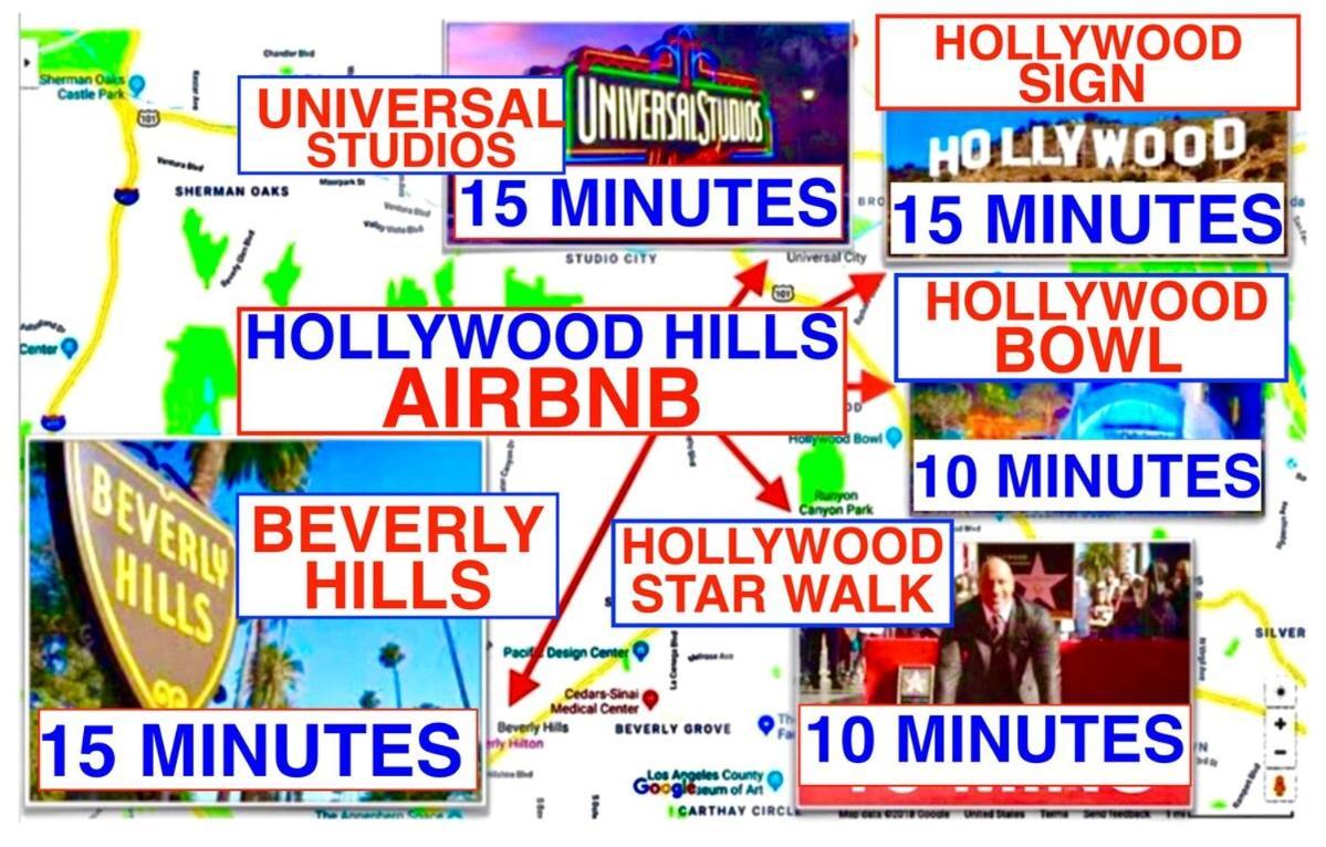 Hollywood Hills Retreat With Jacuzzi Style Tub, Steam Room, Tree-top Views Garden Patio Holiday home *