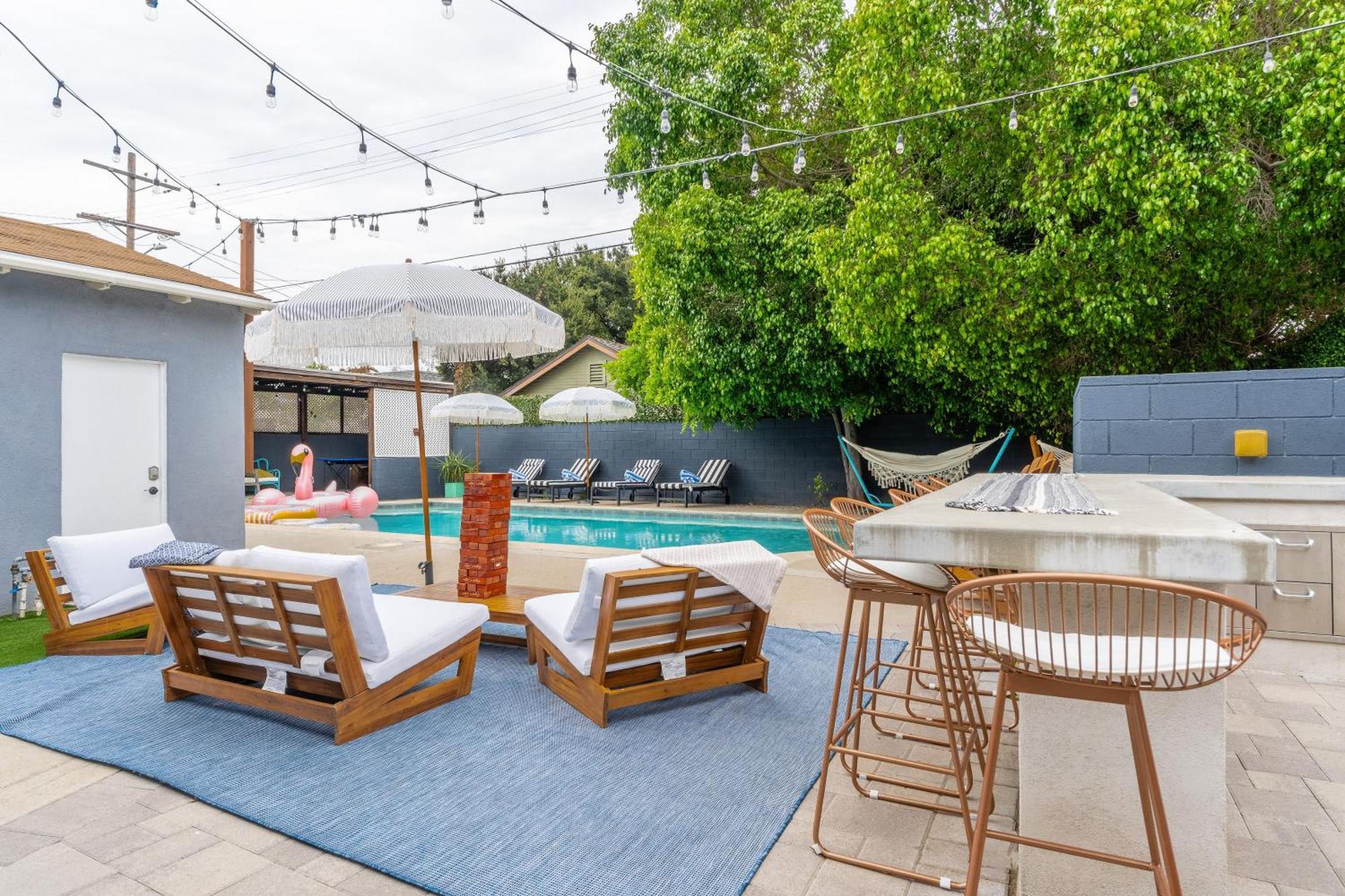 Angel&Rose Universal Hollywood Heated Pool House King Bed Holiday home *