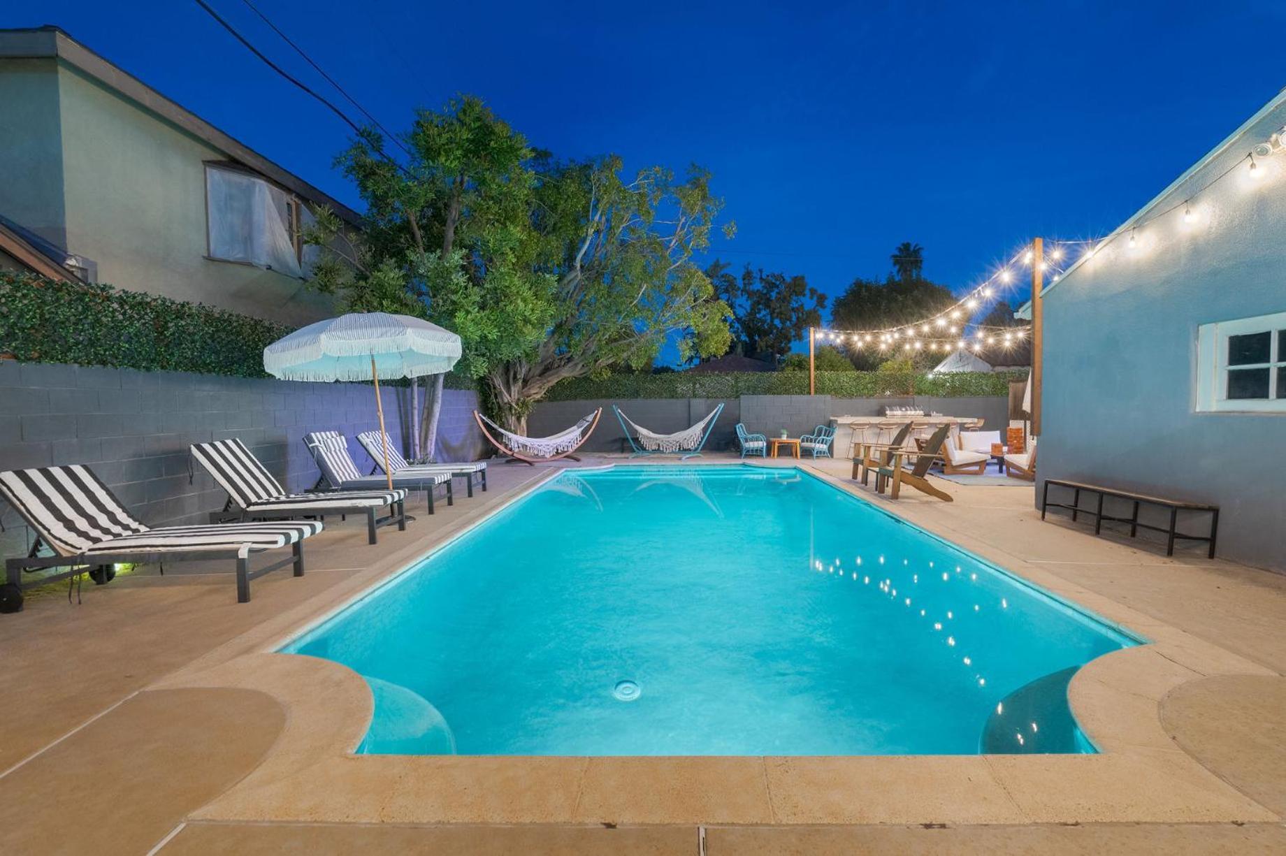 Angel&Rose Universal Hollywood Heated Pool House King Bed Los Angeles